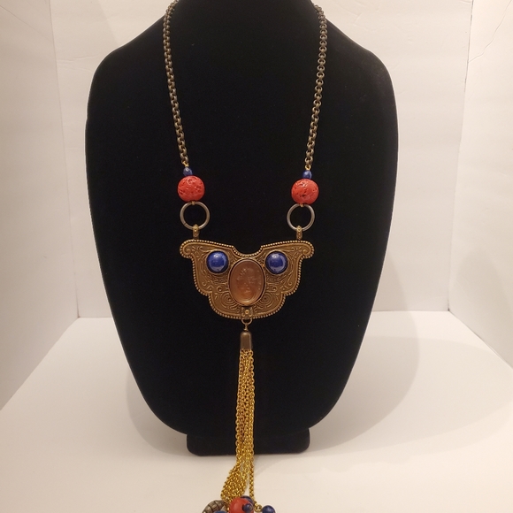 Philippe Ferrandis Paris Dangling Cameo Signed Necklace - Picture 4 of 16